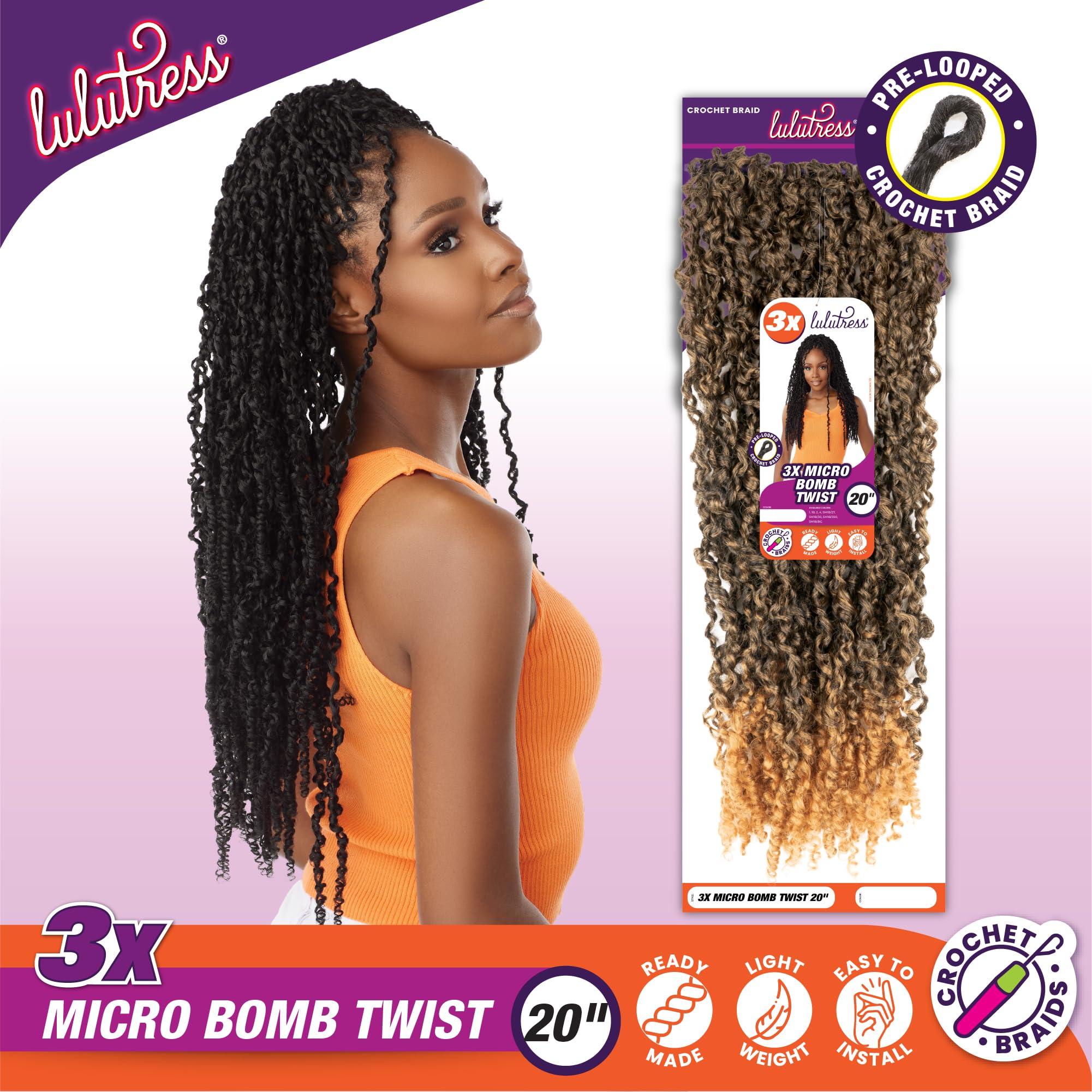 Amazon.com : Sensationnel Lulutress crochet braiding hair - 3x