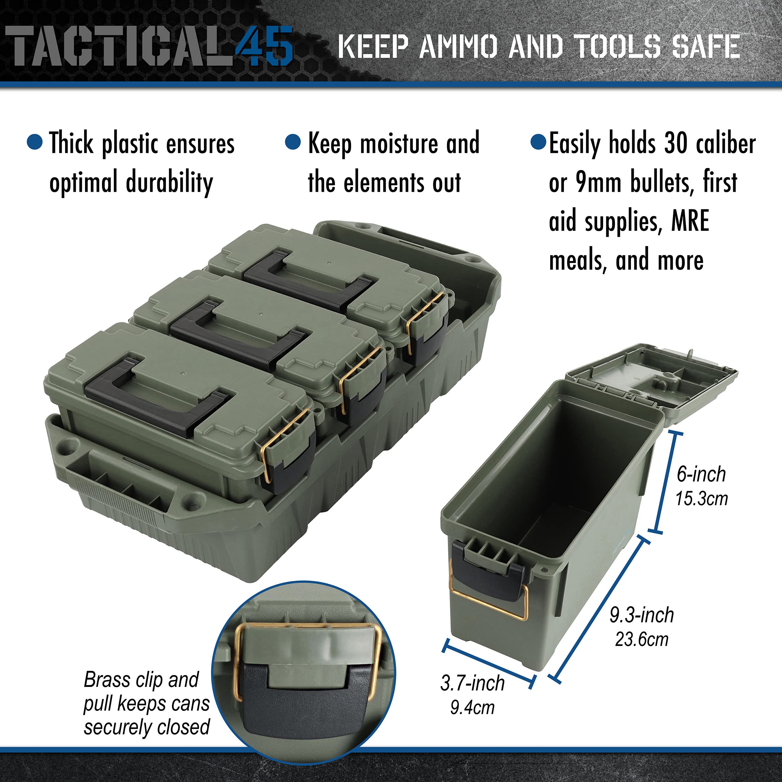 Tactical45 Ammo Storage Crate with Lockable Ammunition Storage Boxes
