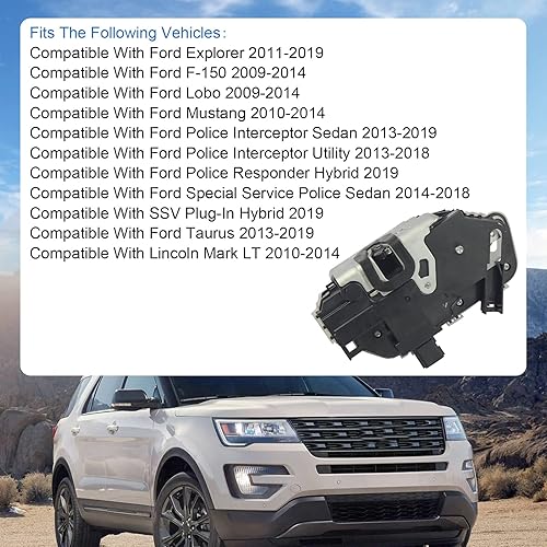 Miniatura 2 de Actuador de pestillo de bloqueo de puerta lateral del pasajero delantero derecho compatible con Ford Explorer 2011-2019 Ford F-150 2010-2014 Ford