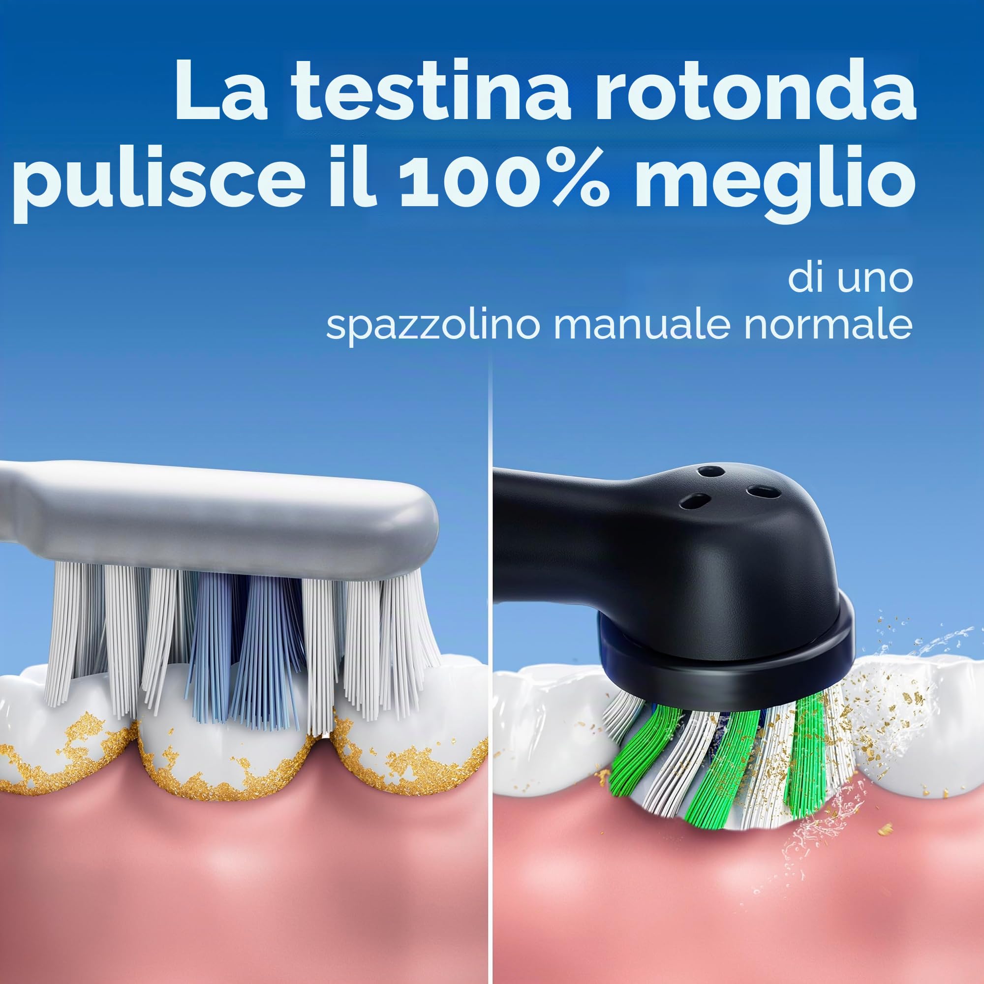Oral-B Pro 100 CrossAction - Spazzolino da denti a batteria, colore: nero