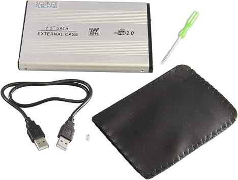SANOXY 2.5-Inch USB 2.0 Aluminum External SATA Hard Drive Enclosure Silver