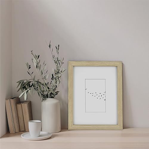 Miniatura 2 de Gallery Marco de madera, natural, 8 x 10 pulgadas mate a 4 x 6 pulgadas