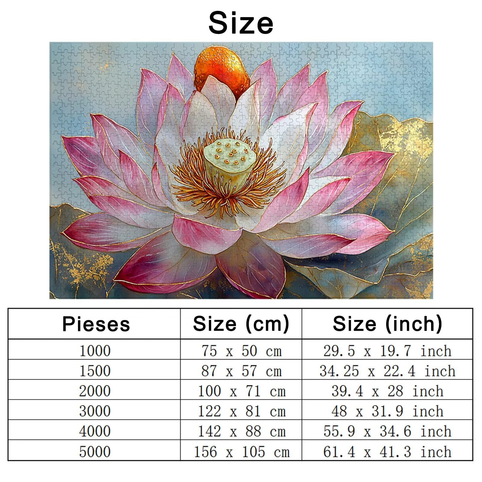 Puzzle 5000 elementów kwiatów, drewniane puzzle lotos dla dorosłych, puzzle z wykwintnym opakowaniem, rodzinne gry edukacyjne, puzzle do dekoracji wnętrz, pomysł na prezent dla kobiet, prezent dla