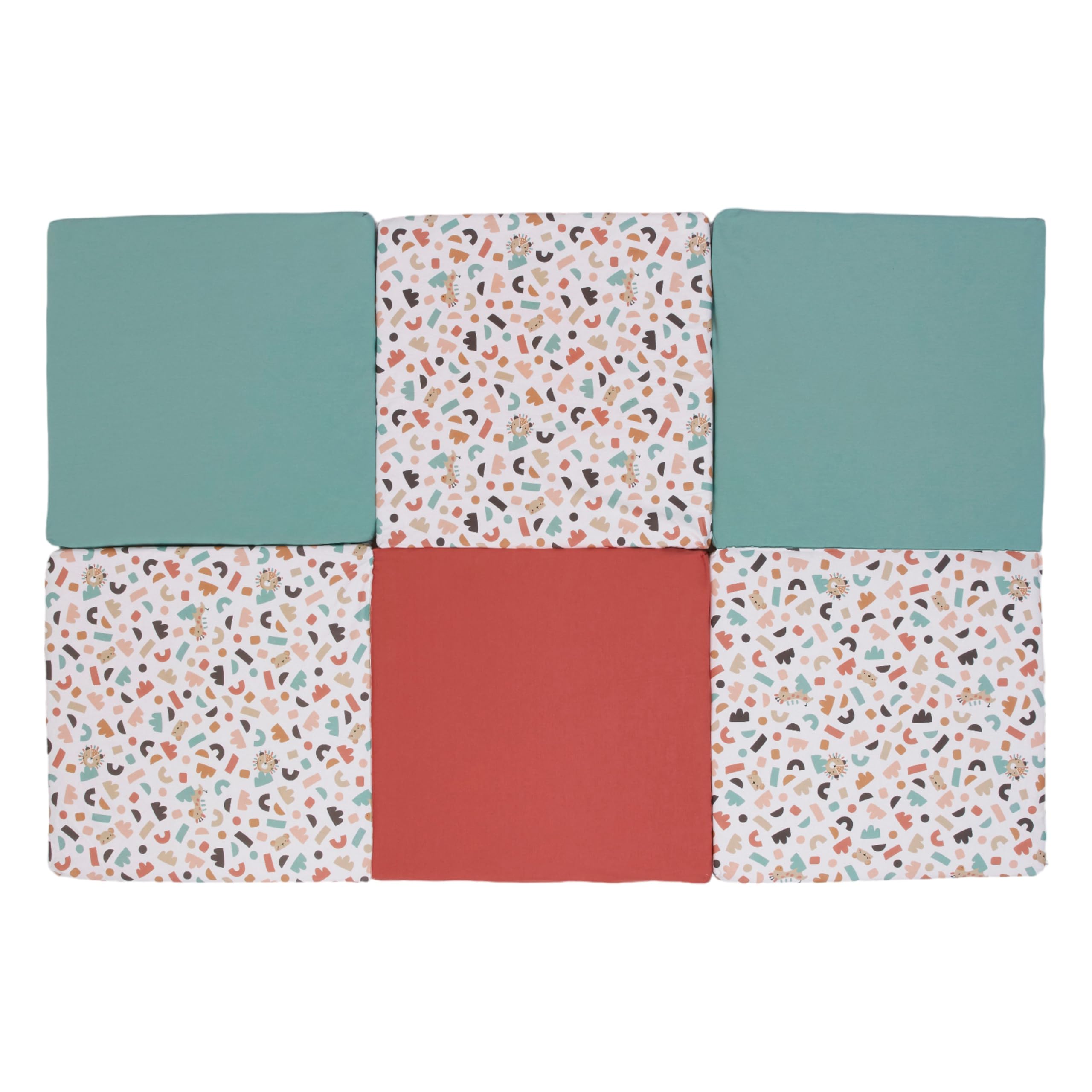 TINÉO - Maxi Tapis D'éveil - Maxi Tapis De Motricité - Maxi Tapis Bébé - Tapis de Jeu - Multifonction 5 en 1-120x180cm (Cache Coucou)