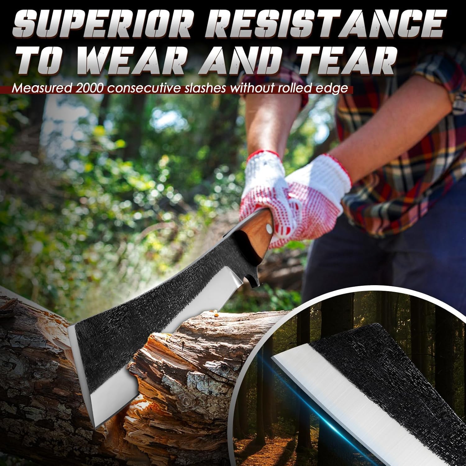 Freelander Japanese Style High Carbon Steel Machete and Outdoor Fixed Blade Knife with Kydex Sheath