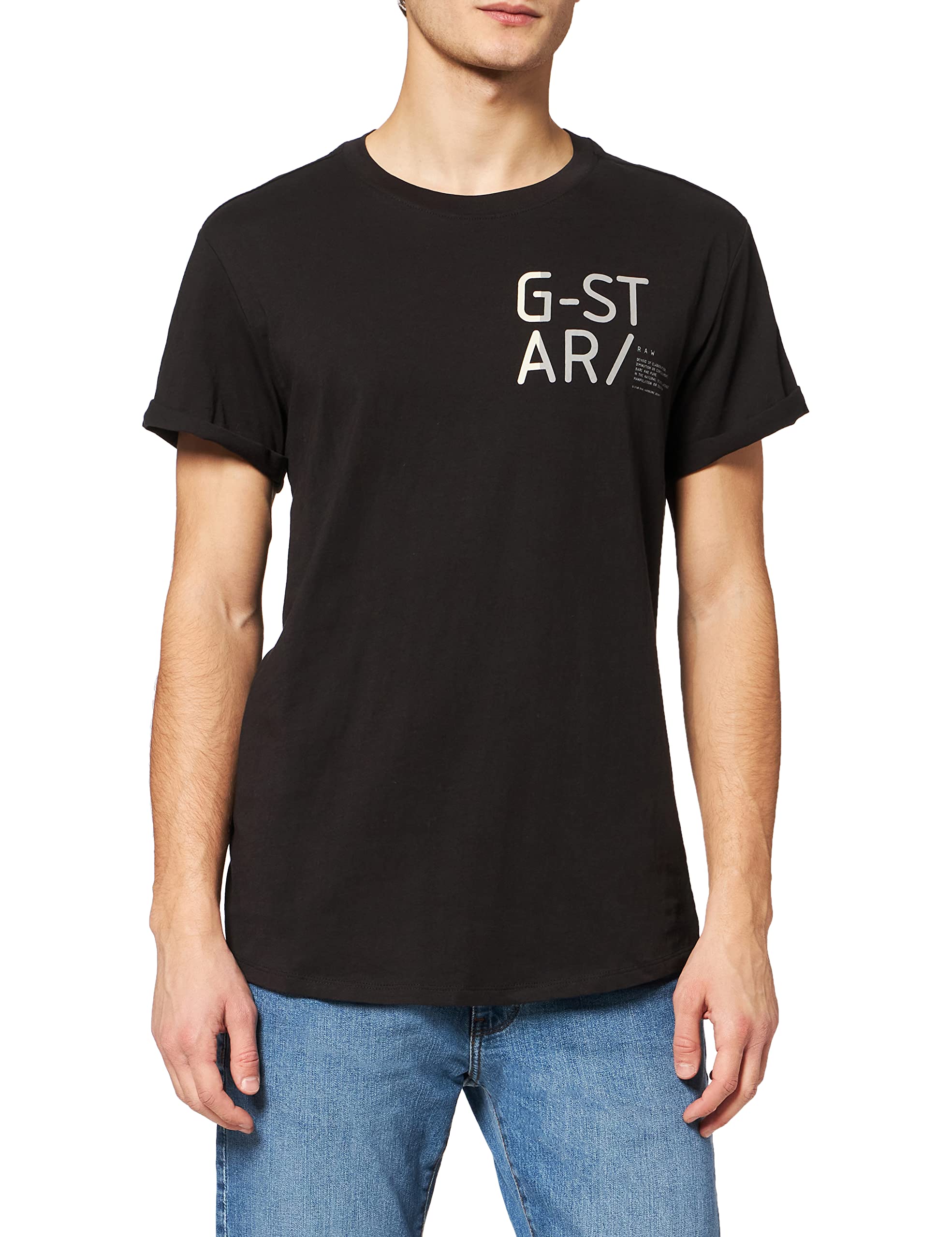 G-Star Men's Lash Small Graphic T-Shirt, Black (dk black D20724-336-6484), XS