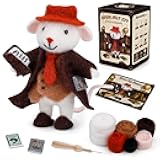 Mayboos Needle Felting Kit, Mouse Animal Needle Felting Beginner Kits with Basic Felt Tools Instruction Wool Felting Kits for Beginners Christmas DIY Craft Animal Home Decoration