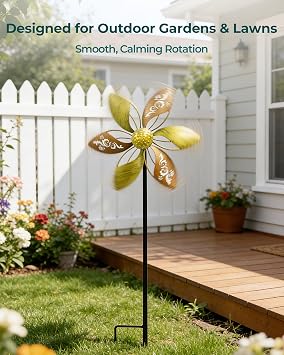 Metal Wind Spinner for Yard, 37 Kinetic Garden Decor