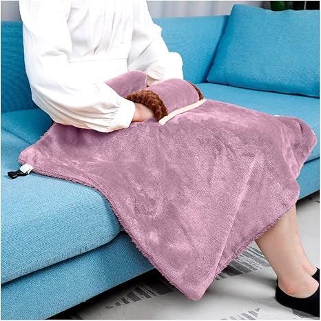 Review Dirk41 Electric Throw Blanket,Throw Heated Fast Heating Office Lunch Break Machine Washable 23.6 x 35.4 Inch (Purple)