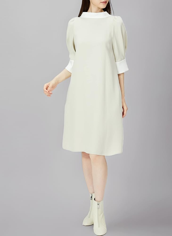 Amazon.co.jp: [セルフォード] Aラインボウタイワンピース