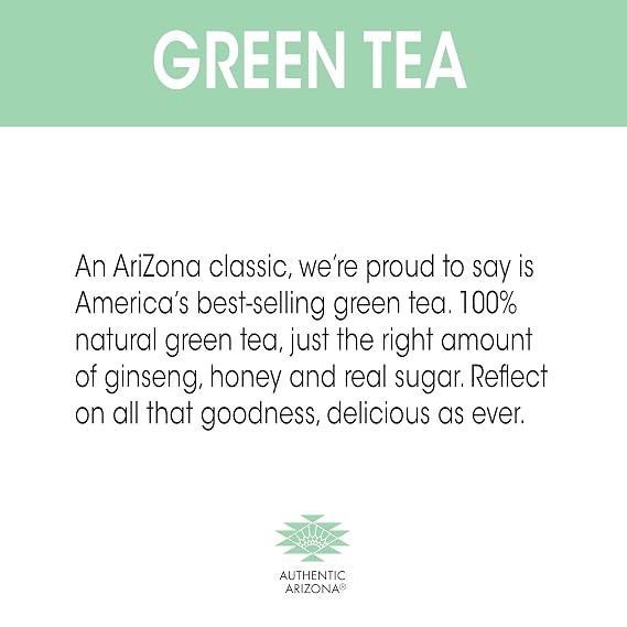 AriZona Green Tea, 16.9 Fl Oz (Pack Of 20)