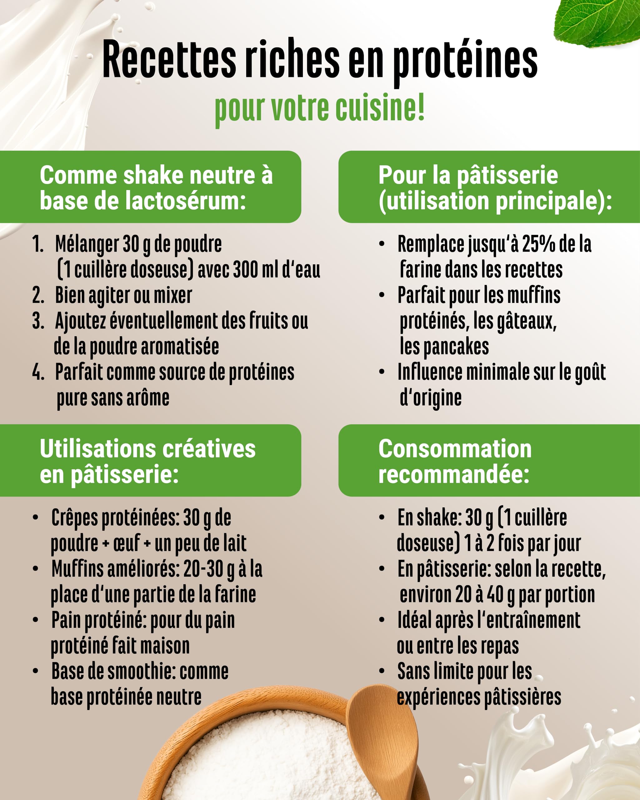 Yummy Kitchen - Protéines pour Cuisiner & Pâtisser - 1000 g de Poudre Protéinée - 82% de Protéines, Résistante à la Chaleur, avec Lactase, Low Carb, Low Sugar, Neutre, sans Gluten & sans Arômes Artif