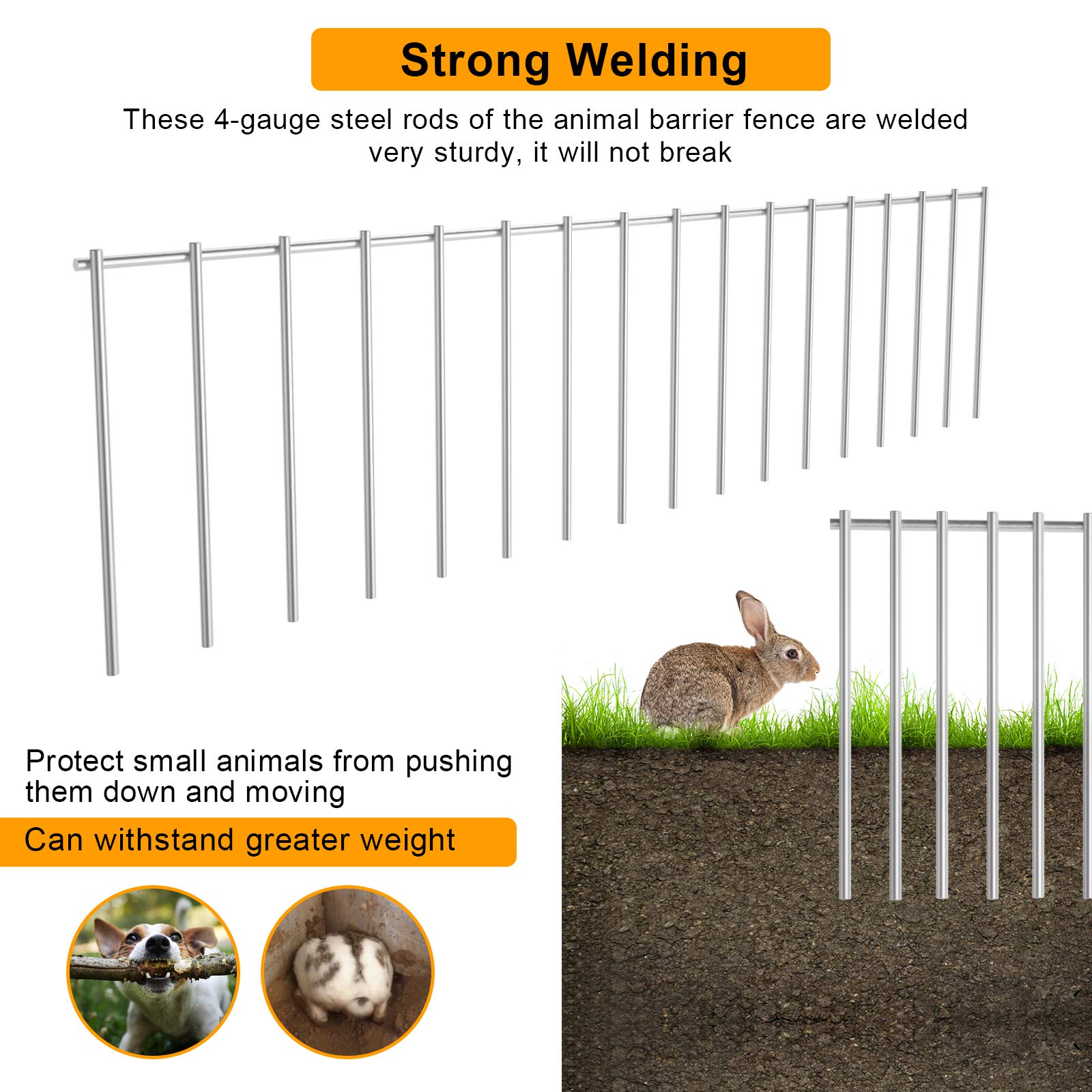 Buy Dig Protection Animal Barrier Fence with 2 inch Spike Spacing