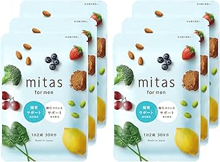 【公式】男性用妊活サプリ ミタスフォーメン - mitas for men マカ 亜鉛 コエンザイムQ10 アスタキサンチン ビタミンC ビタミンE リコピン トンカットアリ セレン 葉酸 (6袋（6か月分）)
