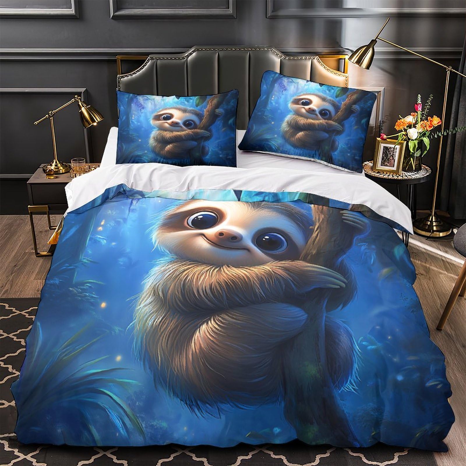 Housse de couette matériel agricole effet 3D ultra douce et parure de lit durable super king