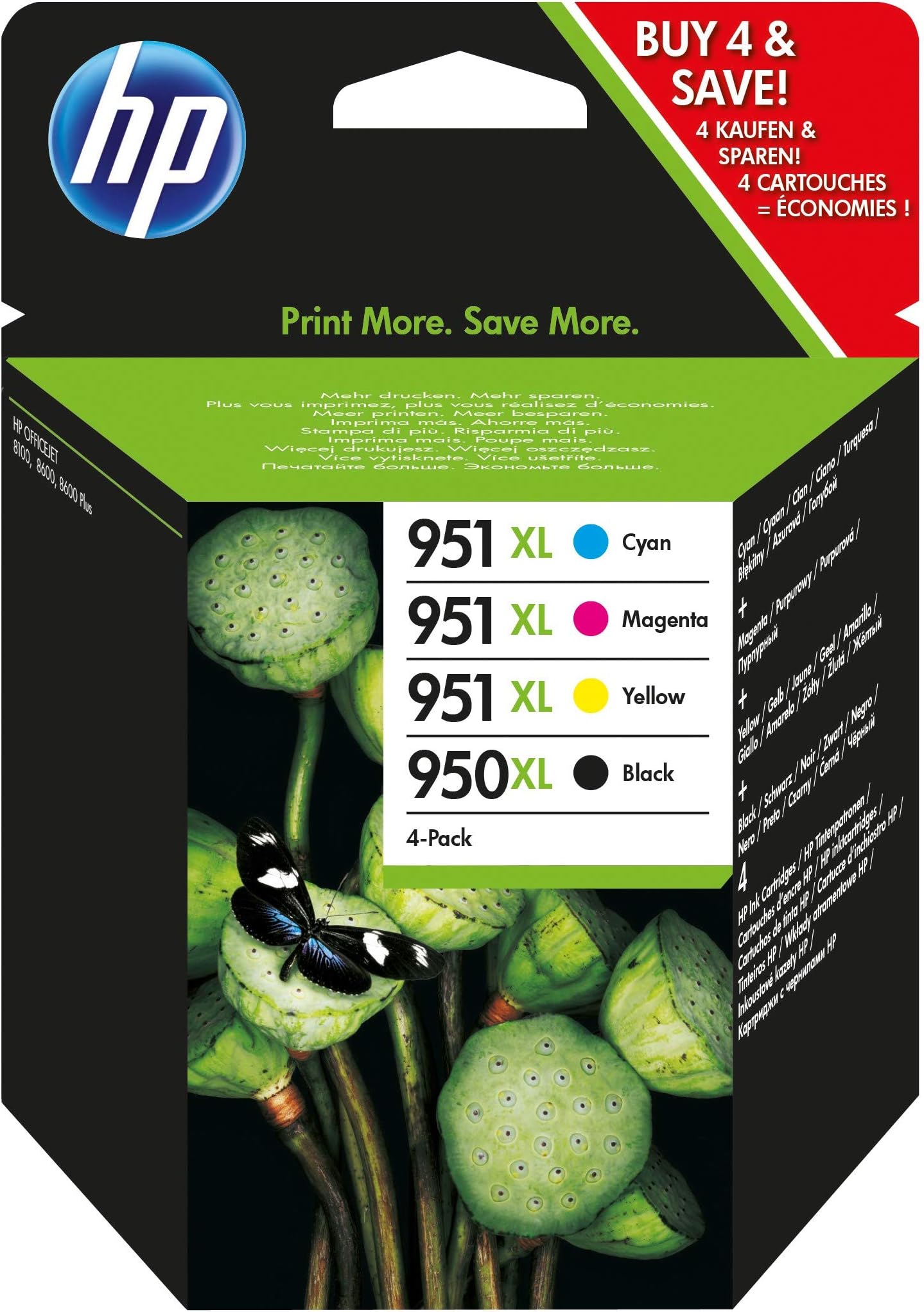 HP 950XL/951XL Original Ink Cartridges Black/Cyan/Magenta/Yellow Bundle [BUNDLE]