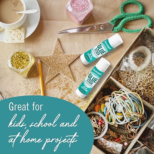 Miniatura 5 de Barras de pegamento de 0.75 onzas  24 unidades de barras de pegamento, barras de pegamento blanco multiusos para niños, barras de pegamento lavables