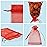 ANZNKU 50 Pack Organza Bags 4 x 6 inch Premium Sheer Mesh Bags for Christmas Candy Jewelry Party Wedding Favor Gift Bag (Red)