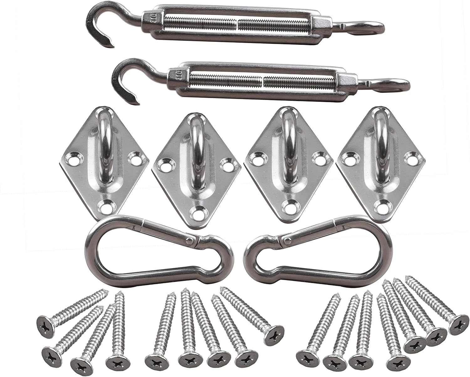 YOGEROY M6 Heavy Duty 316 stainless Steel Sun Shade Sail Fixing Kit