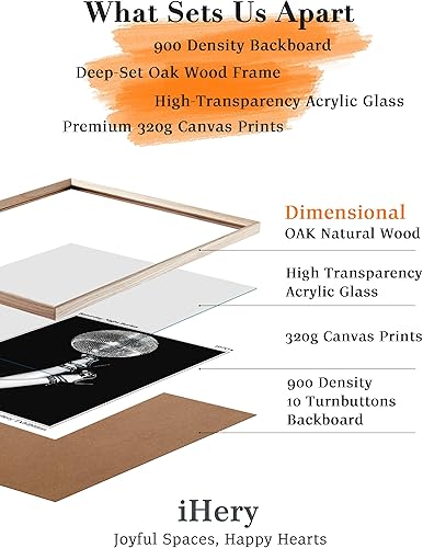 Miniatura 4 de iHery Juego de 2 impresiones artísticas de pared grandes sin marco, color rosa preppy vaquera, de alta calidad de 12 x 16 pulgadas, impresiones de