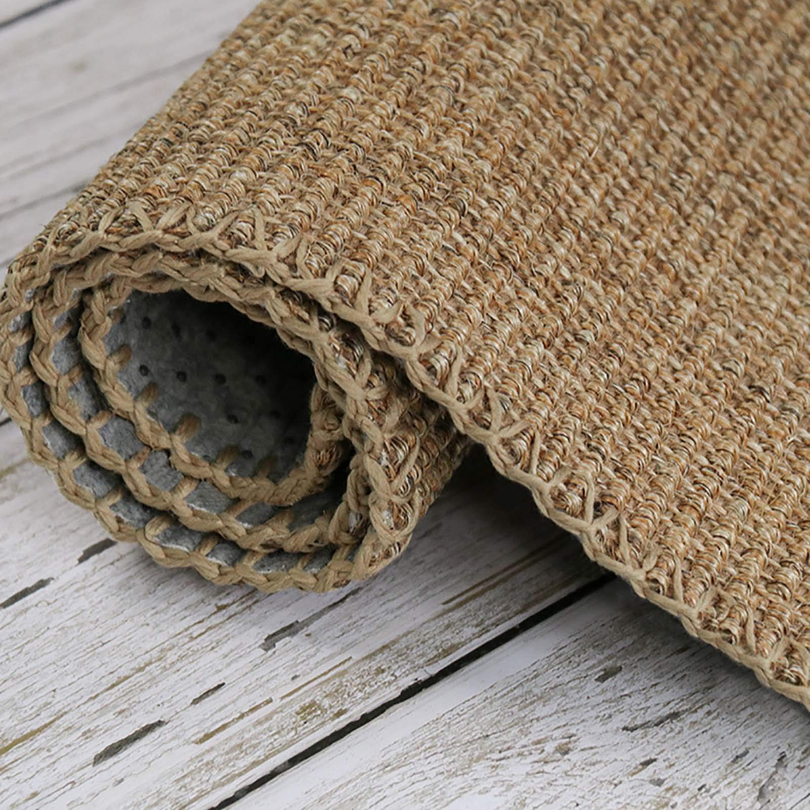 Runder Sisal-Teppich aus Naturfaser, rutschfeste Matte für Katzen, moderner Schlafzimmer-Dekor-Stil, erhältlich in 80/100/120/140 cm Durchmesser, Beige