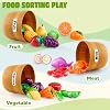 JOYIN Juguete de Comida para Niños, Set de Alimentos para Cortar para Actividades Preescolares, Accesorios de Cocina de Juego, Juguetes Educativos, Set de Clasificación de Colores para Niños y Niñas, Regalos de Regreso a Clases 5