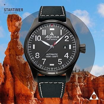Alpina スタータイマー 自動巻き腕時計 Amazon.co.jp: Alpina スタータイマー パイロット 3針自動