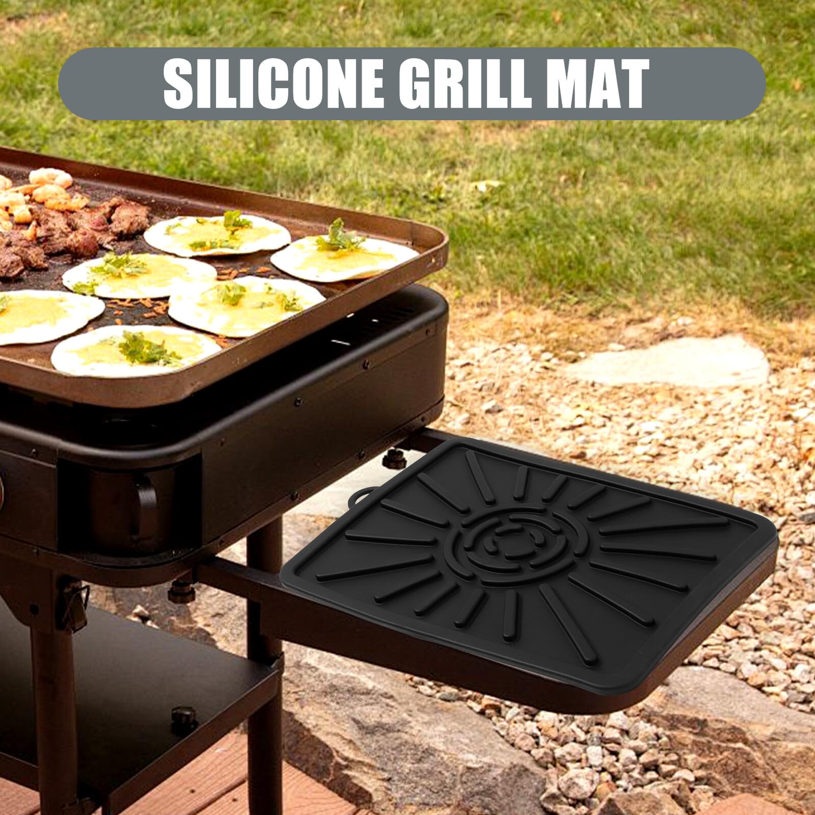 2 Stück Silikon Backmatten als Grill Schutzhülle und Ölabtropfmatte Hitzebeständig und Wiederverwendbar für Home und Dekoration