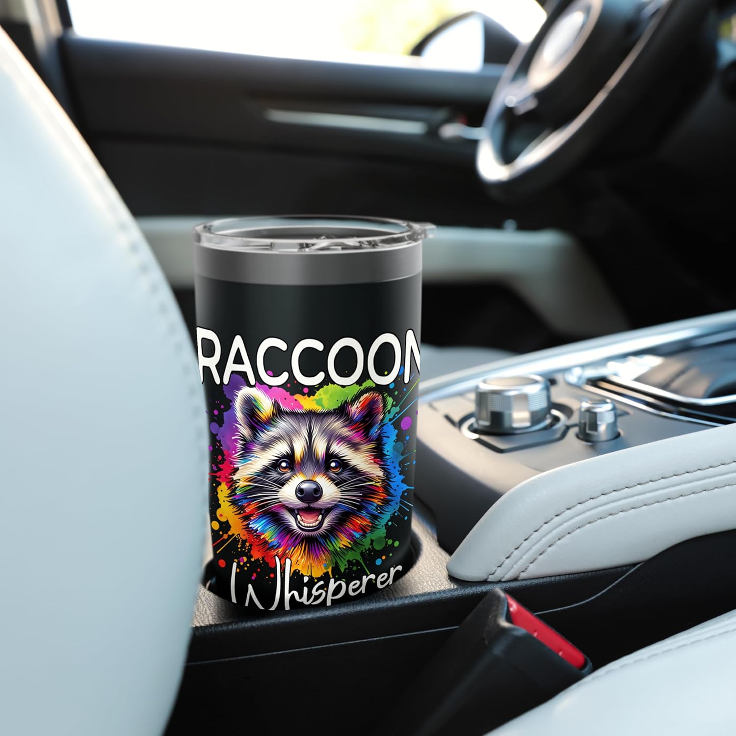 North American Raccoon Whisperer Stainless Steel Insulated Tumbler - Image 6