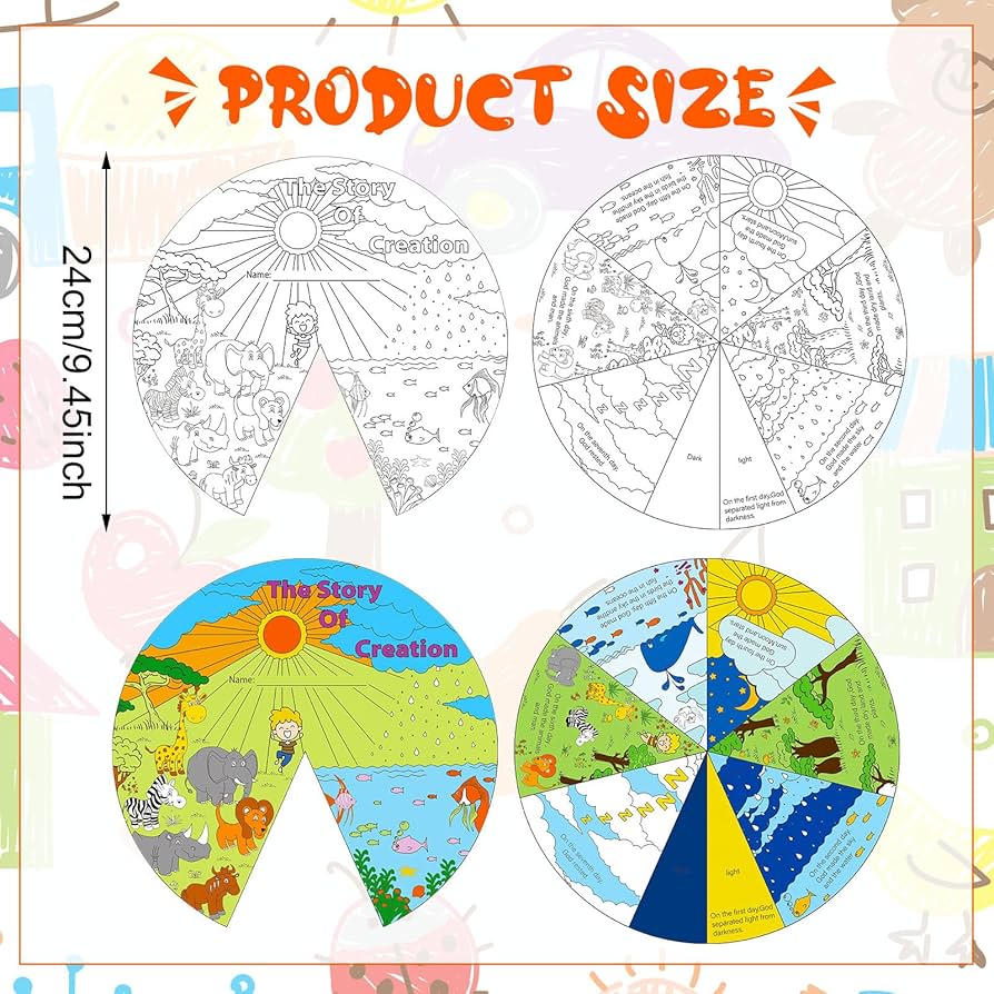 amazon-com-ireer-24-sets-sunday-school-crafts-for-kids-religious-activities-color-your-own-creation-wheel-the-story-of-creation-wheel-religious-art-for-kids-vbs-crafts-toys-games for Free Printable Creation Wheel Craft Amazon.com: Ireer 24 Sets Sunday School Crafts for Kids Religious Activities Color Your Own Creation Wheel The Story of Creation Wheel Religious Art for Kids VBS Crafts : Toys & Games for Free Printable Creation Wheel Craft