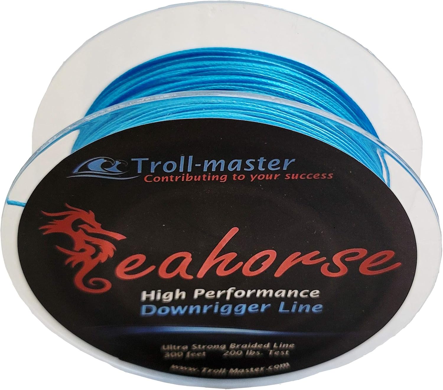 Seahorse High Performance Downrigger Braided Line Ocean Blue 200 Lbs Test 300 Feet Spool