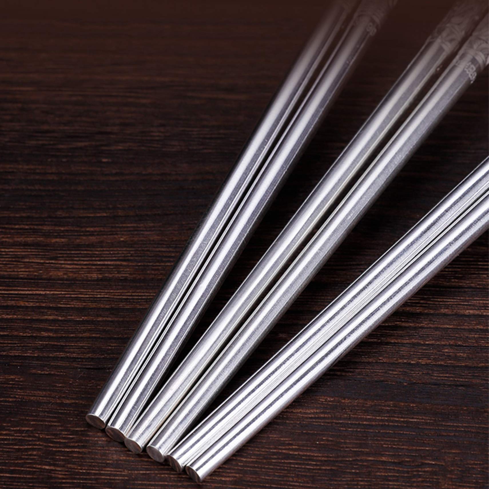 Amazon｜DTZN 1ペア再利用可能な銀の箸ギフトセット、箸滑り止め