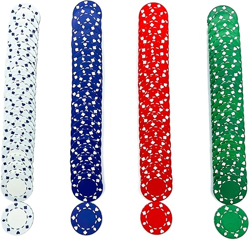 Miniatura 7 de SEETOOOGAMES 100 fichas de póquer de casino de diseño adecuado de 041oz 4 colores