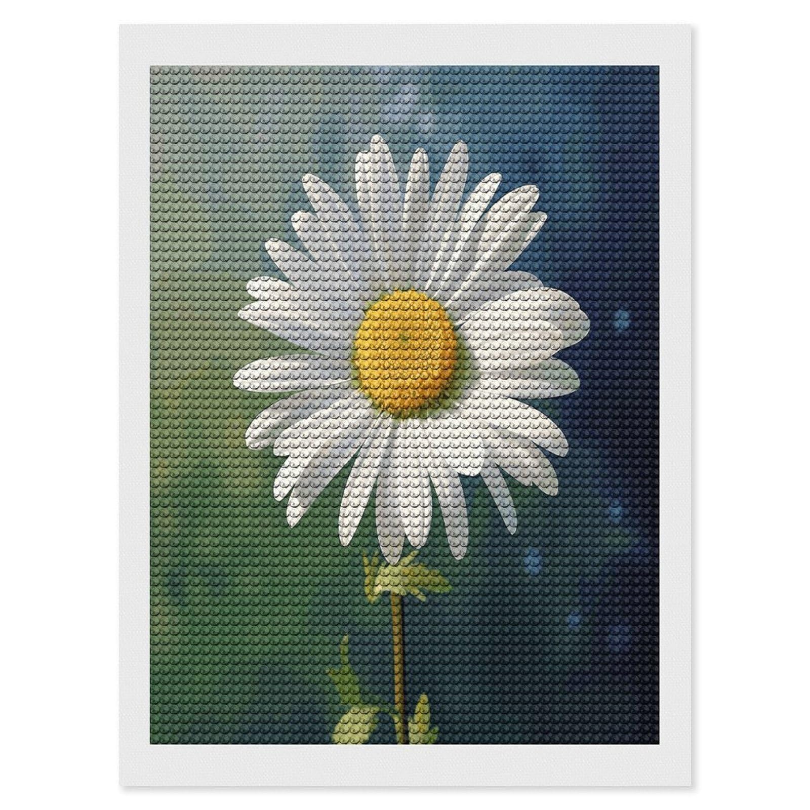VstaDank Daisy Flower Diamond Painting Kits Exquisite DIY Full Round Drill Diamond Dots Painting for Adults Beginner Diamond Photo Paint with Diamond Picture Art Wall Decor 12"x16"
