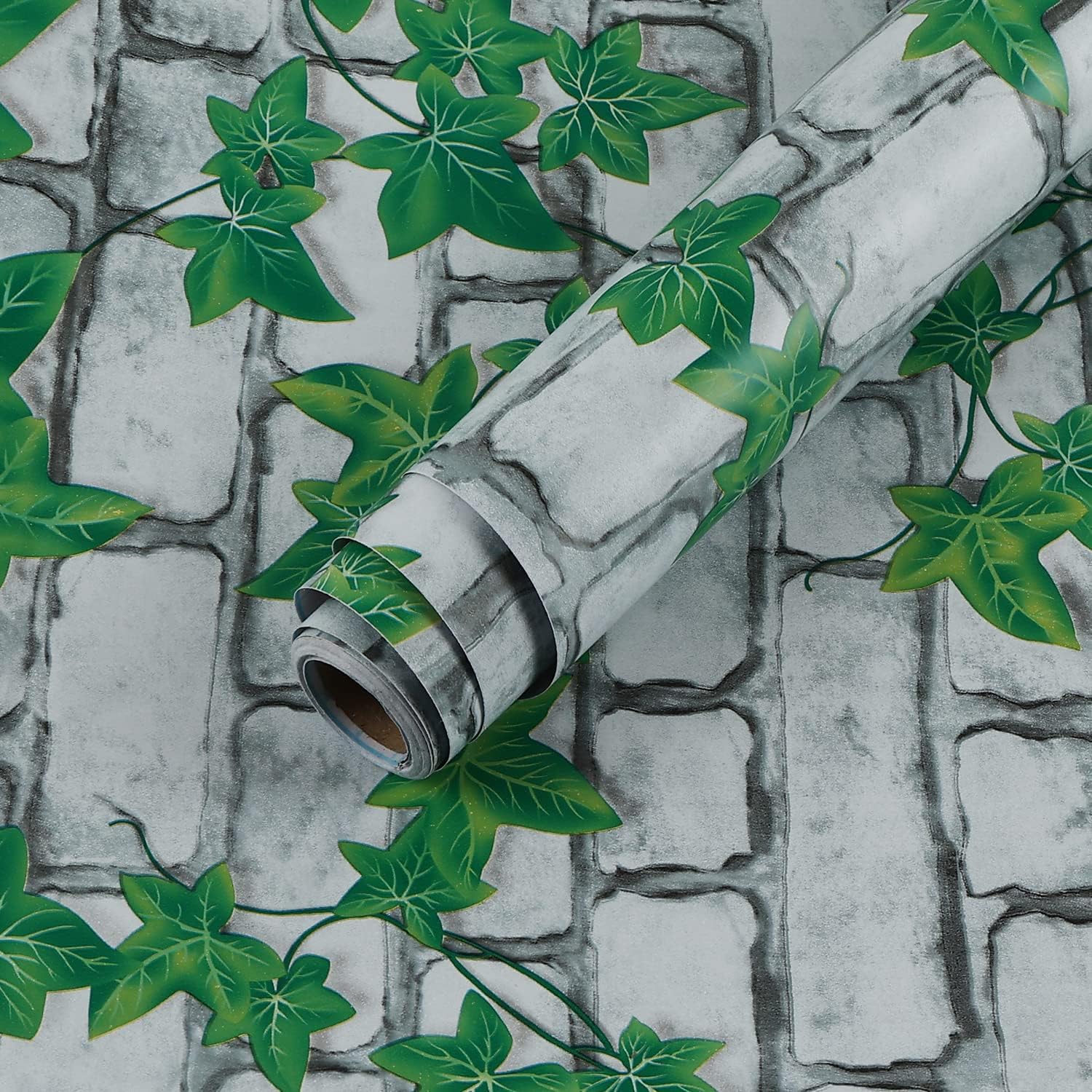 iSpace DIY Self Adhesive Printed Wallpaper (45 cm x 500 cm) (25 SFT) | Stylish Green Nature Design Wall Stickers | Waterproof | Heat Resistant (Green)