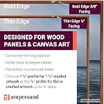 Ampersand Art Supply Floaterframe Readymade Frame for Flat and 7/8" Deep Wood Panel and Canvas Artwork, Paintings, Prints, and More, 6"x6", Maple Thin