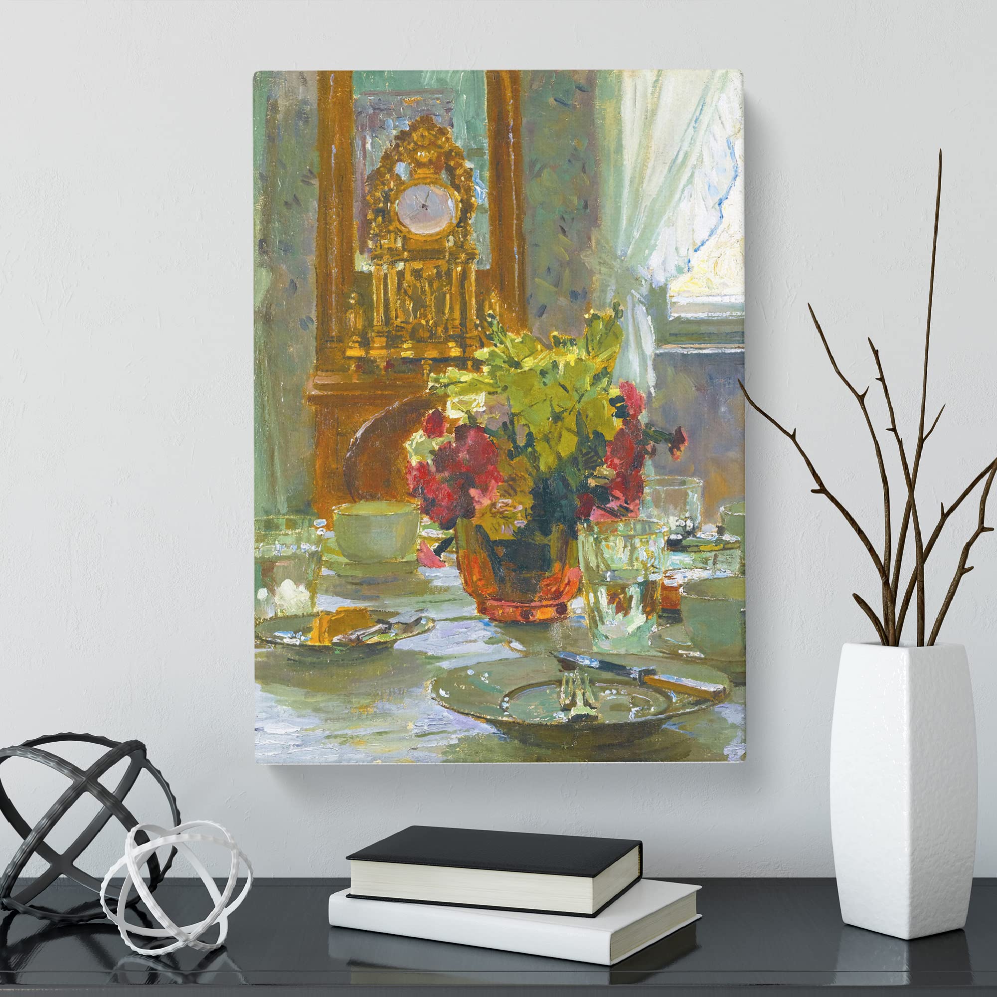 The Breakfast Table By Carl Moll Canvas Print, Mixed, 25L x 50W cm - Image 2