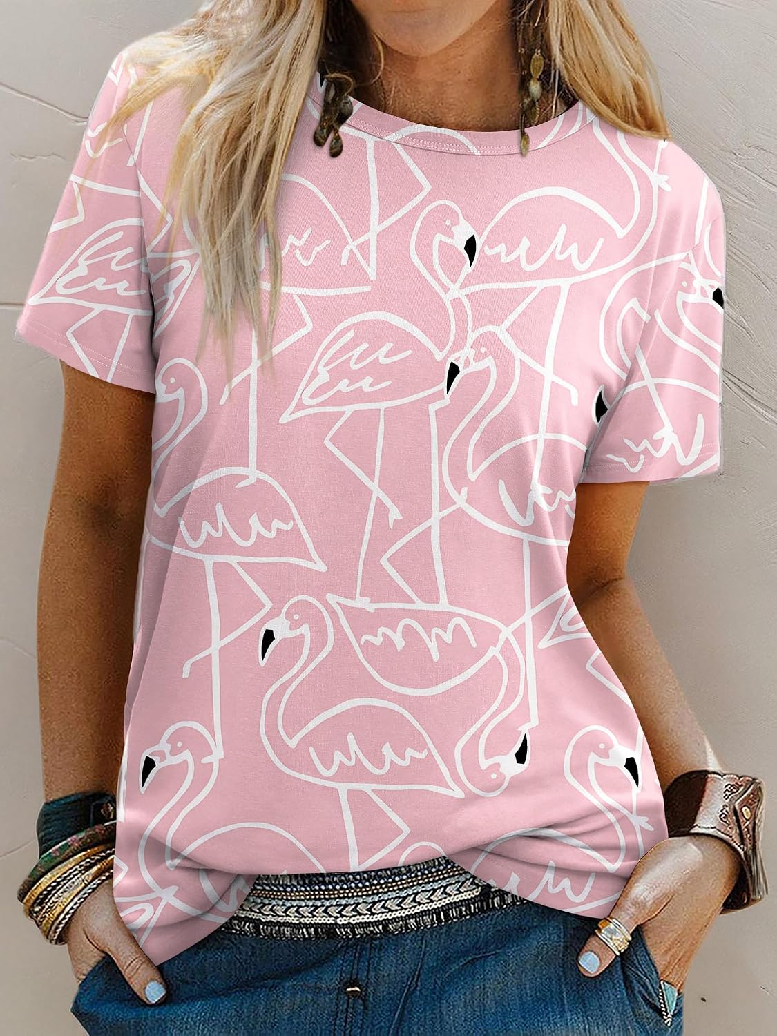 FEMLE Womens Tie Dye Shirt Short Sleeve Crewneck Casual Loose Cute Tops Color-Block Pullover Sweatshirt