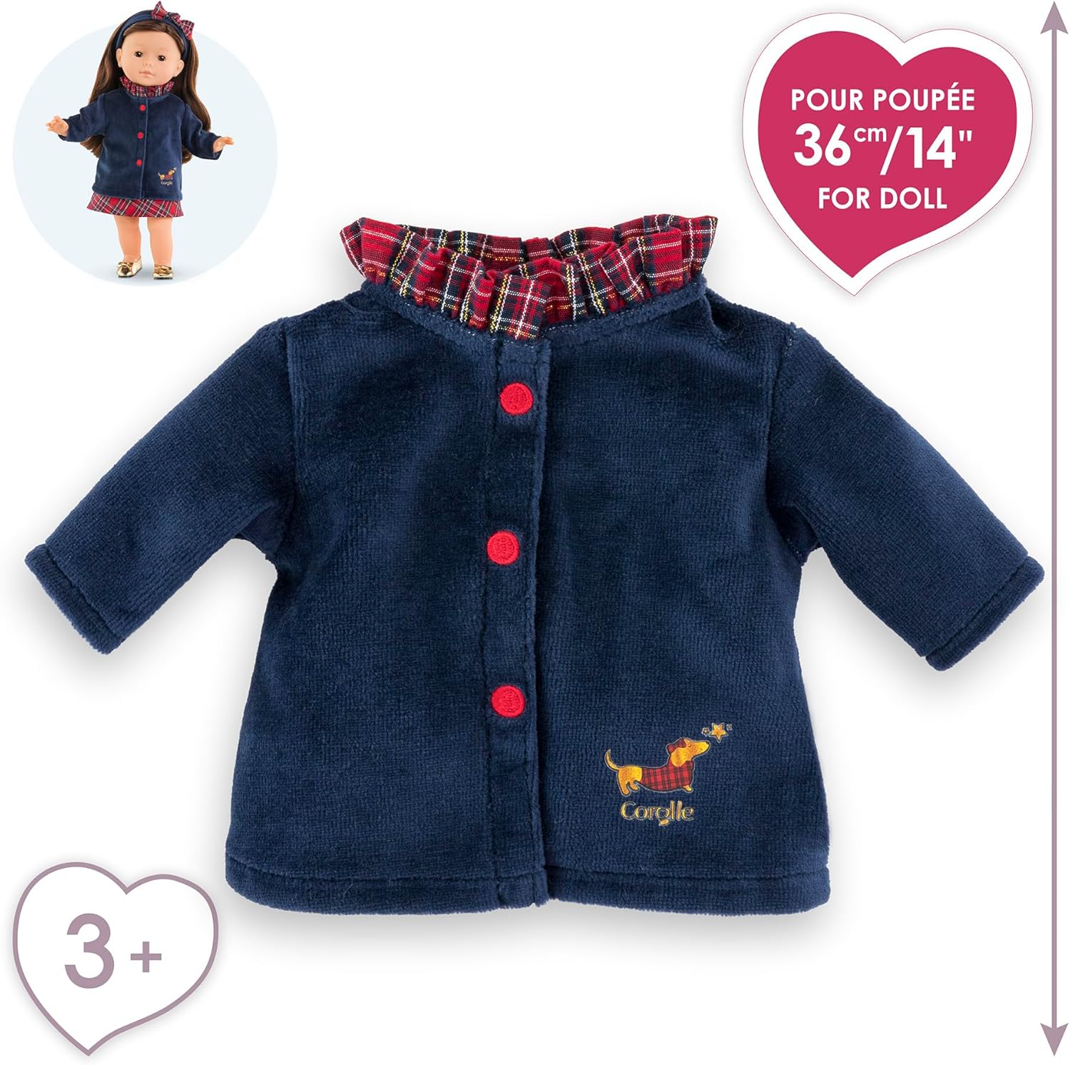 Ma Corolle 9000212960 Holiday Coat for Corolle Doll, 36 cm, from 3 Years