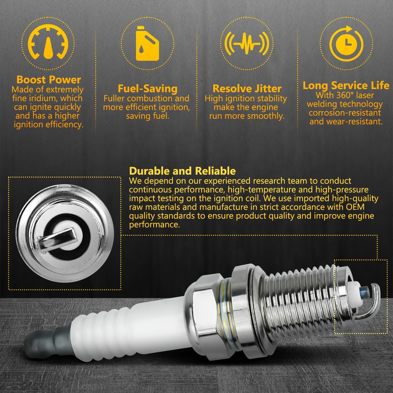 Replacement 25 132 28-S Spark Plug for Kohler Lawn Mower Models