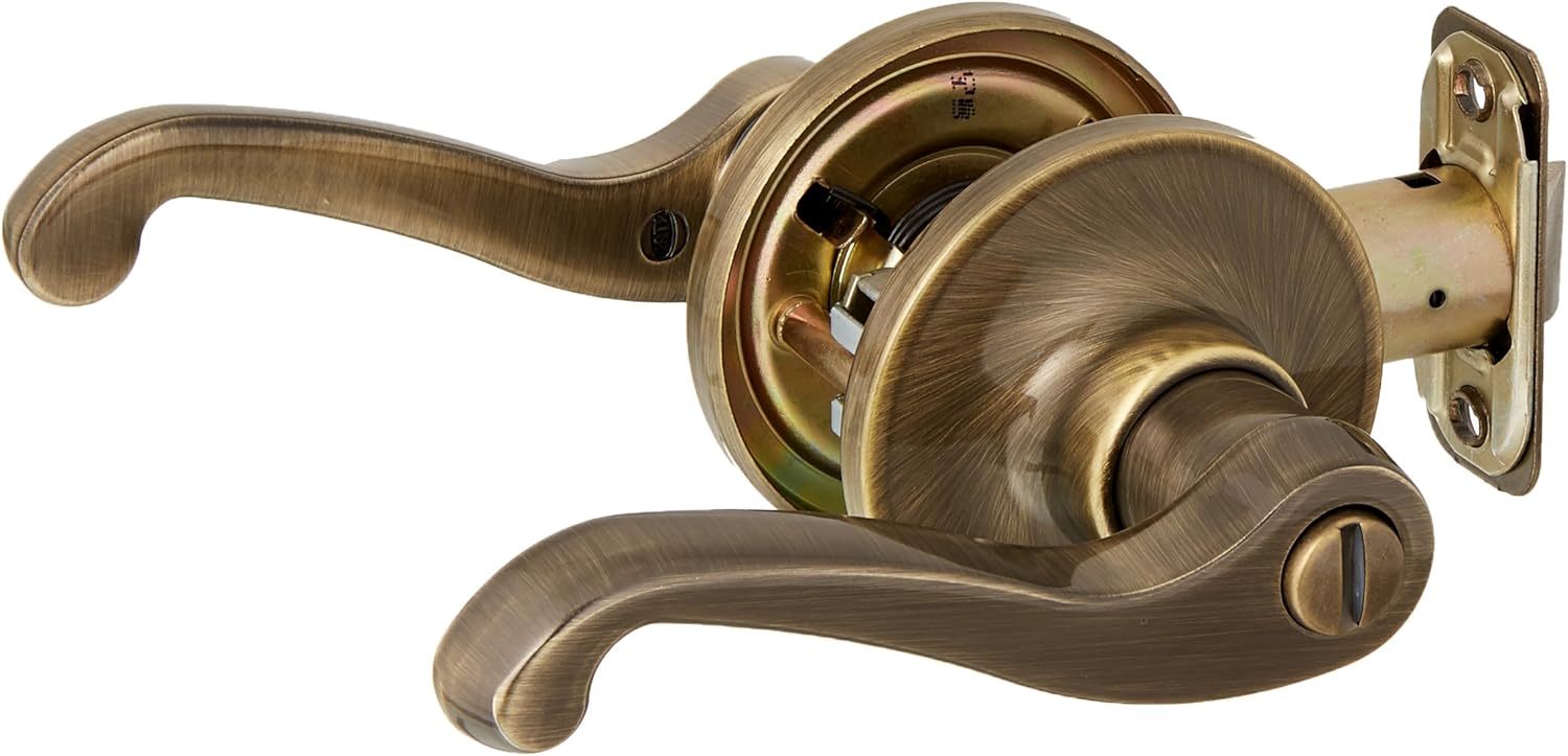 SCHLAGE J Series Lasalle Privacy Door Lever Finish: Antique Brass