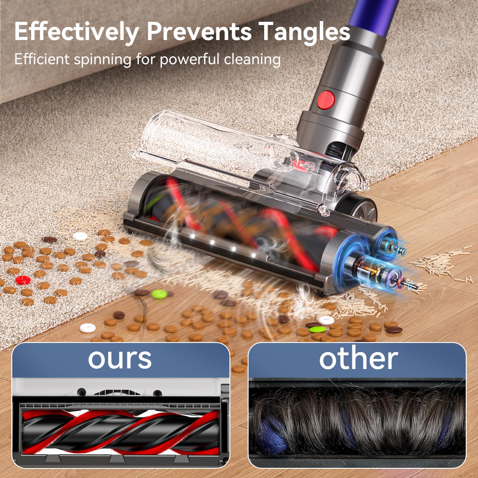 Amazon.com - Belife S11 Cordless Vacuum Cleaner, 500W/45Kpa 50Mins 