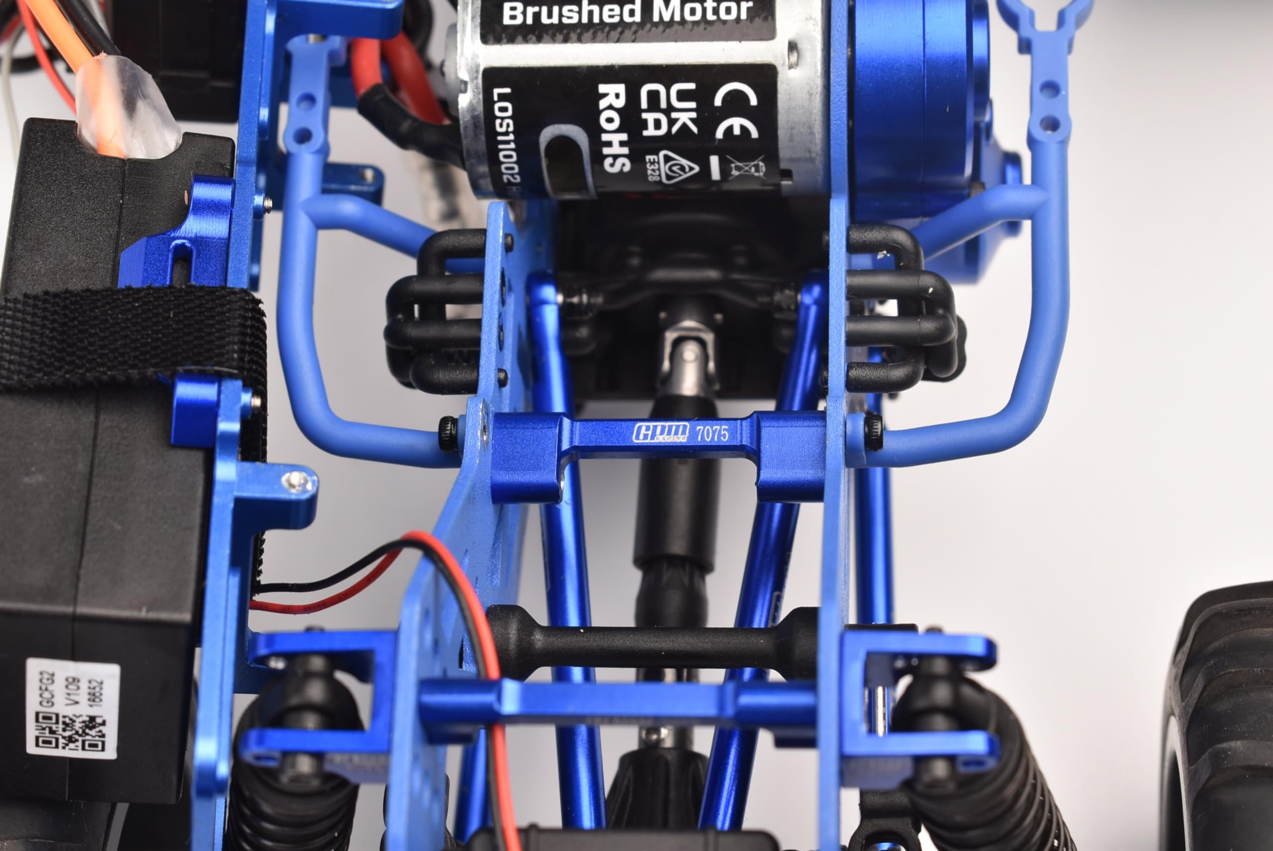 Aluminum 7075 Center Top Crossbar for Losi 1/18 Mini LMT 4X4 Brushed Monster Truck RTR-LOS01026 Upgrade Parts - Green