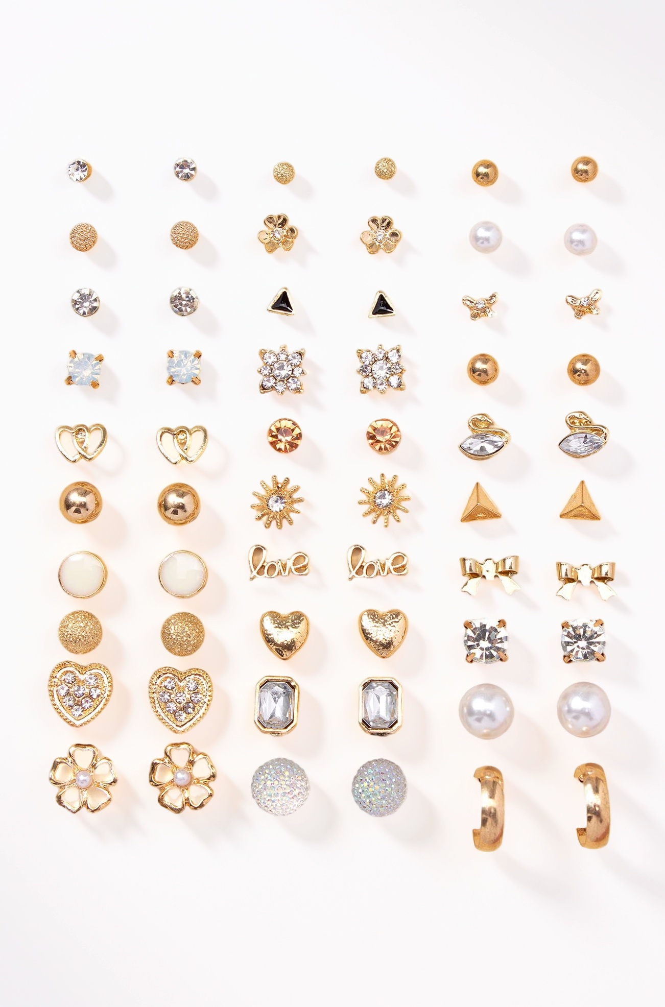 Shining Diva Fashion 30 Pairs Earrings Combo Set Latest Stylish Crystal Pearl Earrings for Women and Girls (14784er)