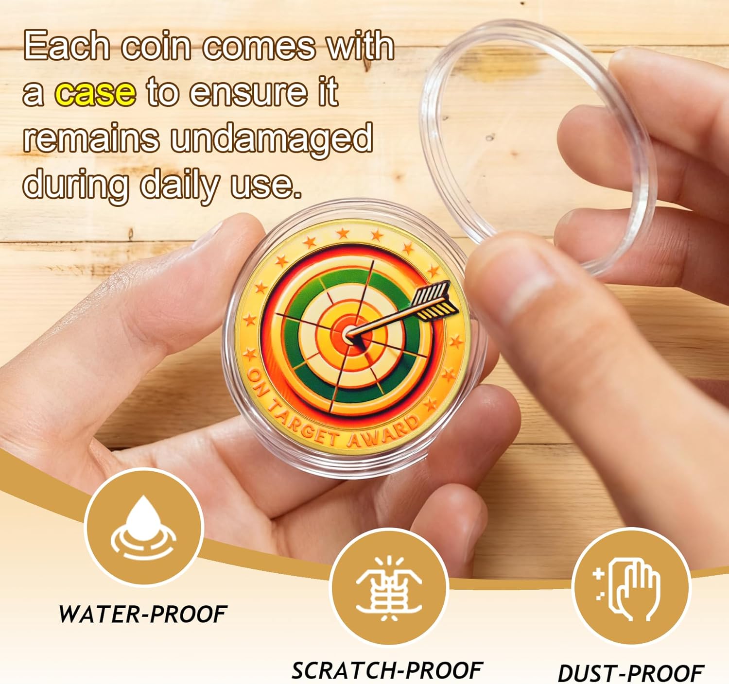 BHealthLife 5 Pcs Employee Appreciation Coins Bulk - On Target Award Coins for Employee - Office Desk Accessories Token of Appreciation Gifts for Employees Staff Students Award
