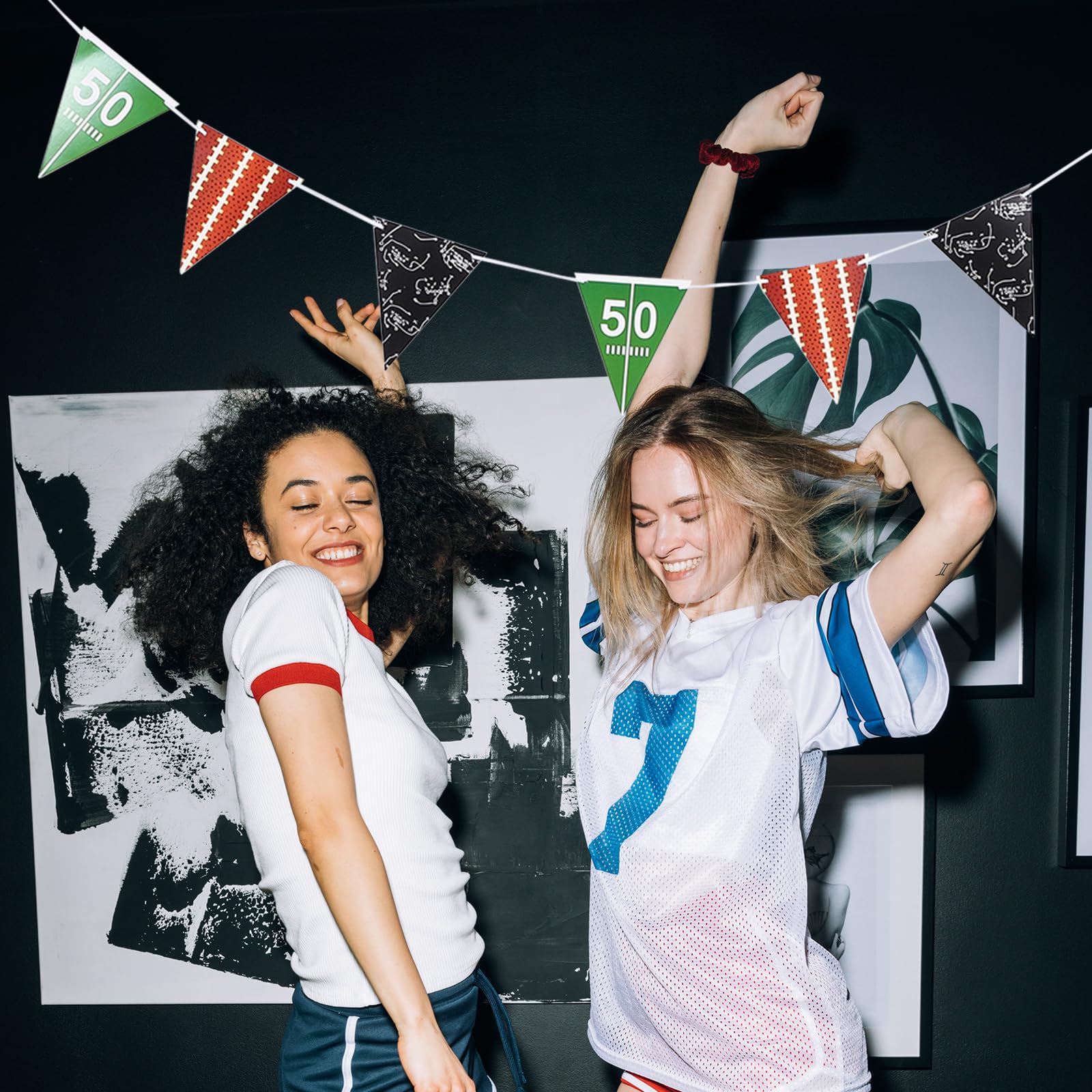 VILIFEVER Fußballgirlande Banner – 2 Stück, Je 3 M, Vorbespannt, Für Sport-Party-Dekoration