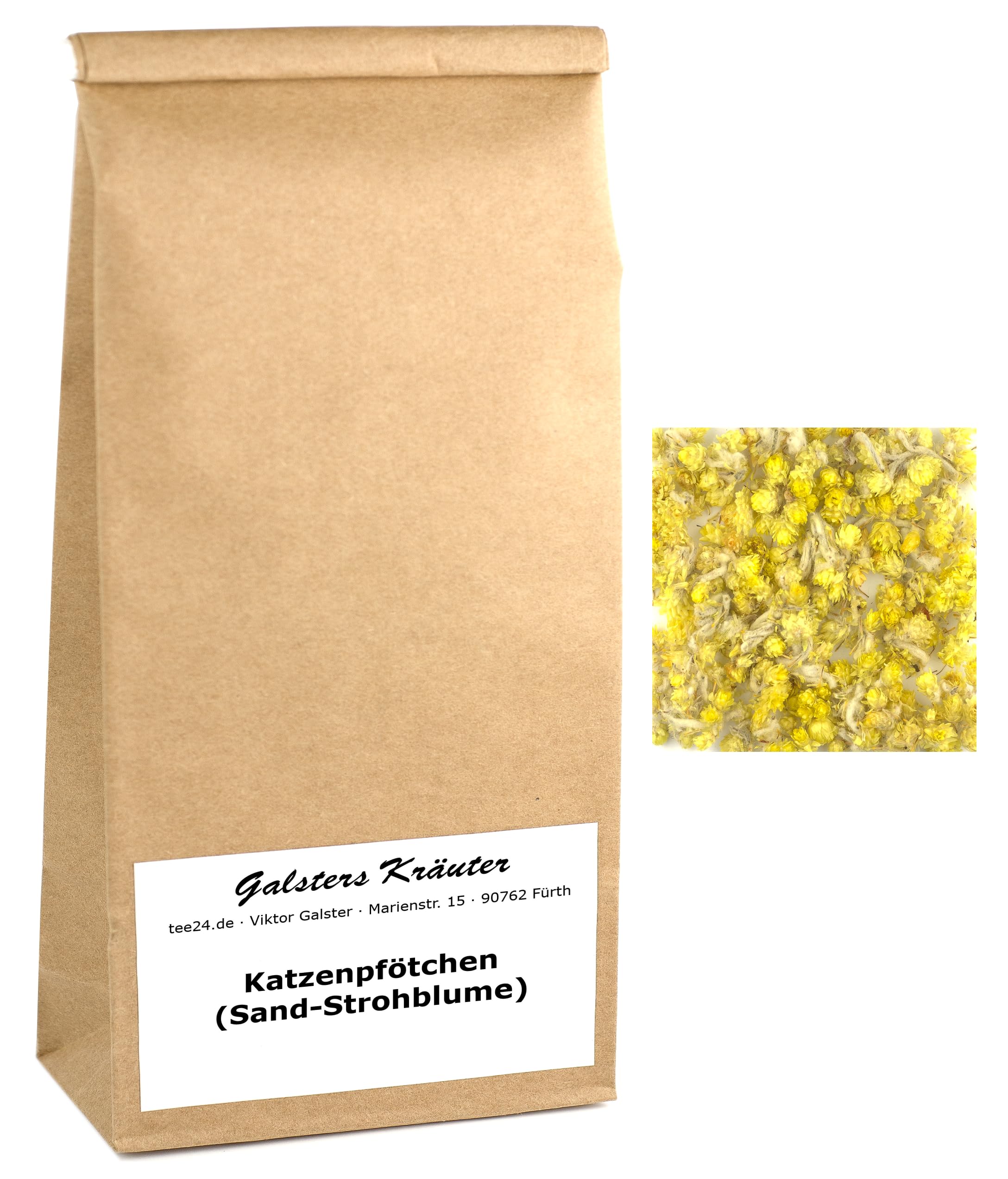 600g Katzenpfötchen-Tee Sand-Strohblume Immortelle Ruhrkraut | Wildsammlung - Galsters Kräuter