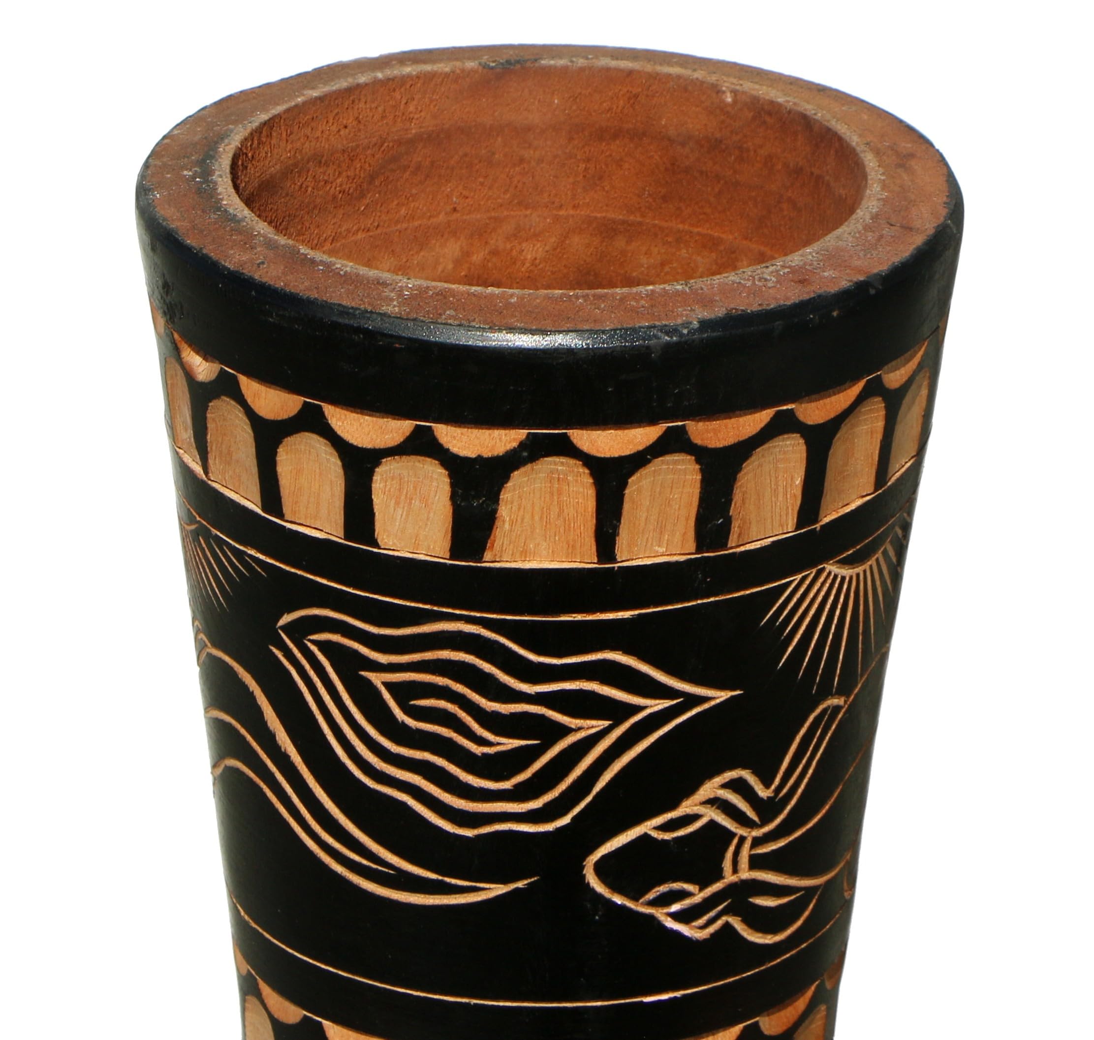 Djembé de 50 cm - Bongo tallado con talla gecko como idea de regalo África Style tambor 15