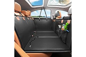 Back Seat Extender for Dogs - Waterproof Dog Car Seat Cover with Hard Bottom