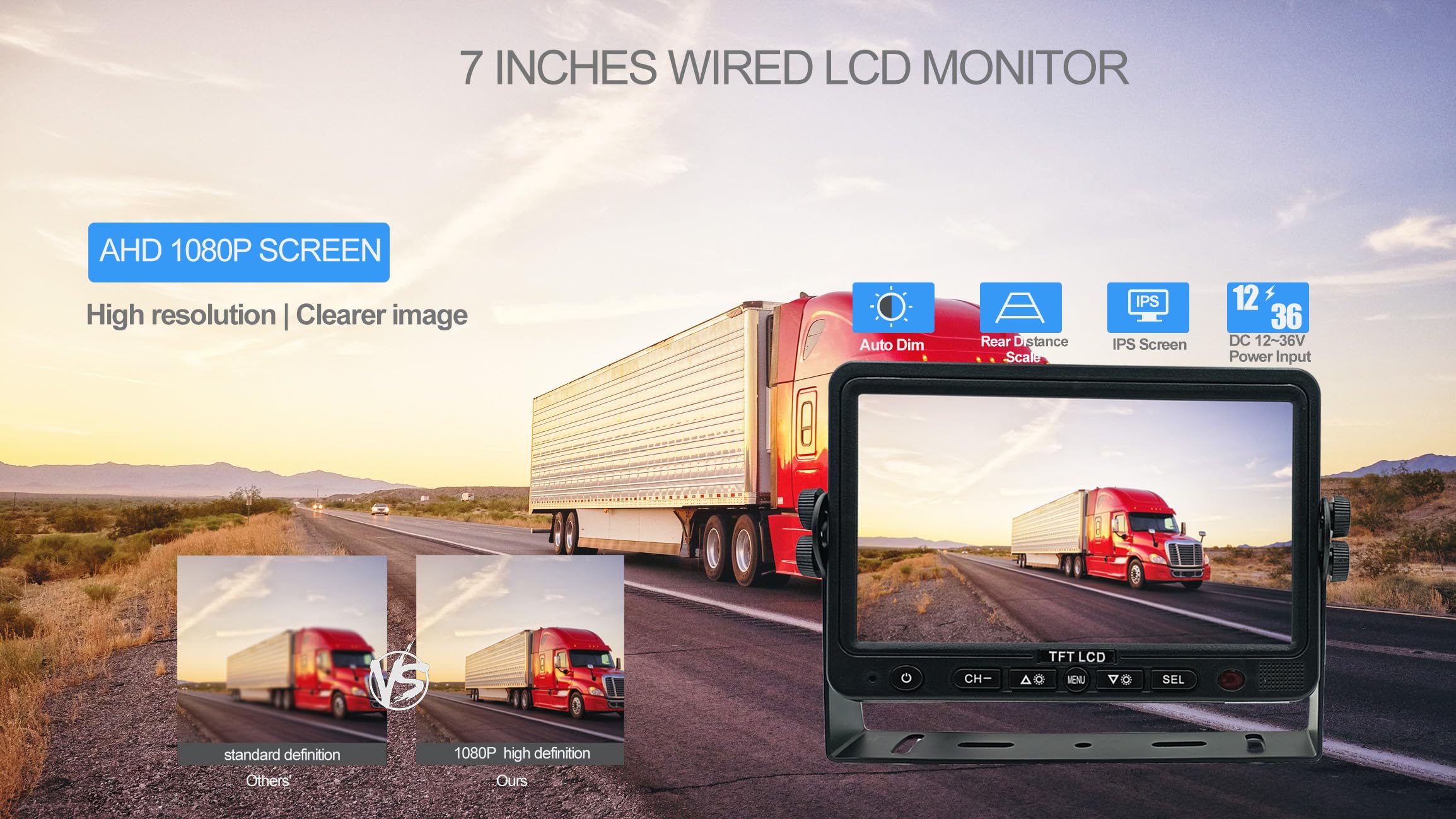 AHD 720P, Super Clear, 7